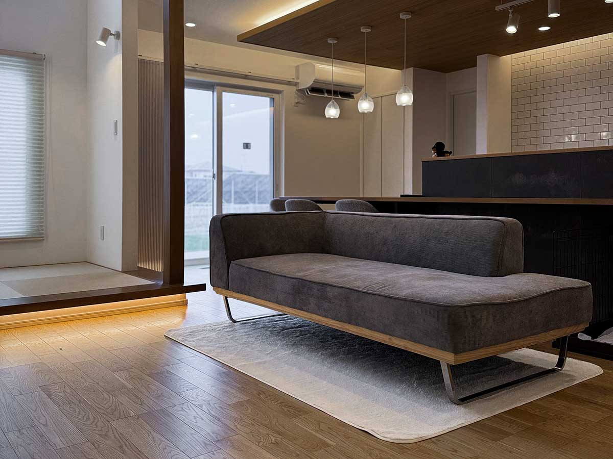 愛犬と暮らす開放と奥行きの平屋