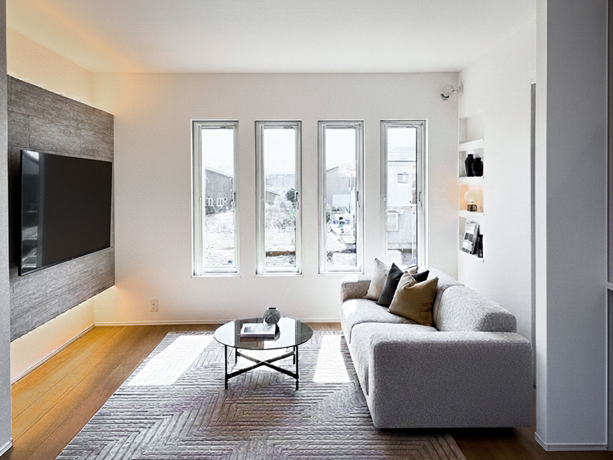 異素材が響き合う洗練の二世帯邸宅